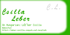 csilla leber business card